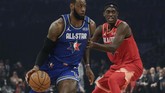 FOTO: Tim LeBron, Bintang Juara di NBA All Star 2020 Tim LeBron menang tipis atas Tim Giannis dalam NBA All Star 2020 di United Center, Chicago, Senin (17/2) pagi WIB.