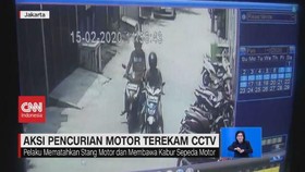 VIDEO: Aksi Pencurian Motor Terekam CCTV