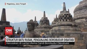 VIDEO: Struktur Batu Rusak, Pengunjung Borobudur Dibatasi