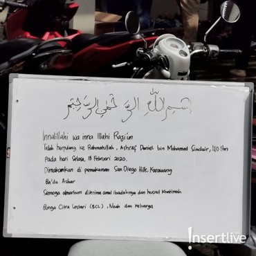 Rencananya Ashraf Sinclair Dimakamkan Ba'da Ashar di San Diego Hills