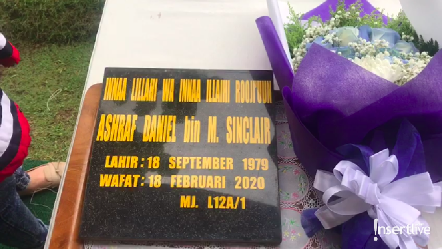 Begini penampakan liang lahat untuk Ashraf Sinclair di San Diego Hills, Karawang, Jawa Barat.