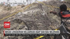 VIDEO: Longsor di NTT Keluarkan Asap dan Bau Belerang