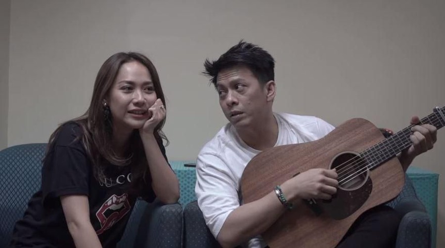 Bunga Citra Lestari (BCL) dan Ariel 'NOAH' saat berkolaborasi. (YouTube)