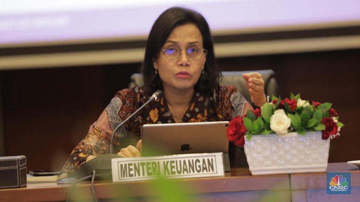Menteri Keuangan Sri Mulyani saat Konferensi pers APBN KiTa. (CNBC Indonesia/Tri Susilo) Menteri Keuangan Sri Mulyani saat Konferensi pers APBN KiTa. (CNBC Indonesia/Tri Susilo)