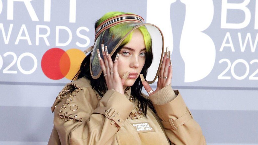 Billie Eilish and Finneas O'Connell pose for photographers upon arrival at Brit Awards 2020 in London, Tuesday, Feb. 18, 2020.(Photo by Vianney Le Caer/Invision/AP)