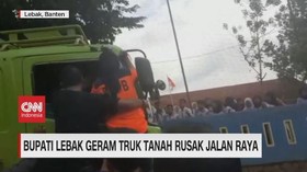 VIDEO: Bupati Lebak Geram Truk Tanah Rusak Jalan Raya