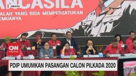 VIDEO: PDIP Umumkan Pasangan Calon Pilkada 2020