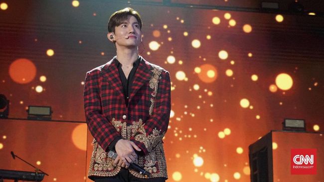 Shim Changmin TVXQ dalam Korean Wave in Love di Trans Studio Cibubur, Jumat (21/2).