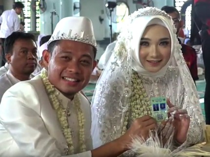 6 Foto Akad Nikah Pesepakbola Evan Dimas dan Gadis Cantik Zahra Hakim