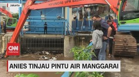 VIDEO: Level Siaga 2, Anies Tinjau Pintu Air Manggarai
