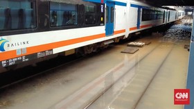 Hujan Lebat, Stasiun Kebayoran-Pondok Ranji Tergenang