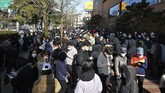 FOTO: Virus Corona Menghantui Korea Selatan Kasus wabah virus corona di Korea Selatan melonjak tajam dalam beberapa hari terakhir. Daegu menjadi salah satu kota dengan jumlah korban terinfeksi terbanyak.