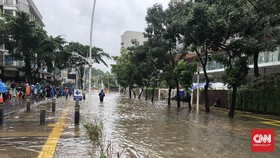 Sejumlah Titik di Jakarta Tergenang Air Akibat Hujan Deras