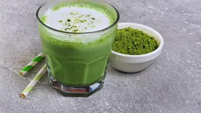 Matcha tea and green tea utensils