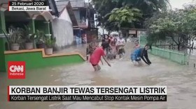 VIDEO: Korban Banjir Tewas Tersengat Listrik