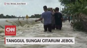 VIDEO: Tanggul Sungai Citarum Jebol