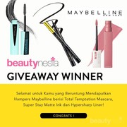 [GIVEAWAY ALERT] 3 Pemenang Giveaway Berhadiah Hampers Maybelline Gratis!