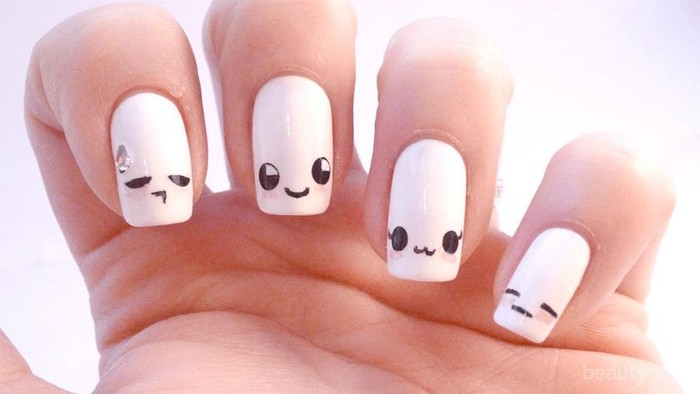 Percantik Kuku dengan Nail Art ala Kaomoji