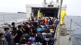 FOTO: WNI ABK World Dream Tiba di Pulau Sebaru Kecil