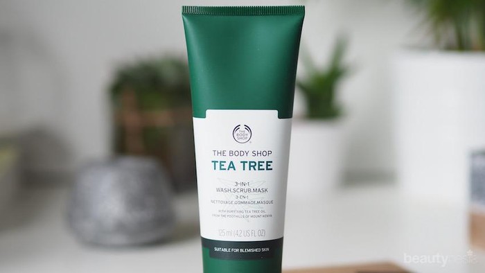 Facial Wash, Scrub,dan Masker dalam 1 Produk! New Tea Tree 3-in-1 from The Body Shop