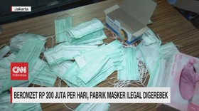 VIDEO: Omzet Rp.200 Juta/Hari, Pabrik Masker Ilegal Digerebek