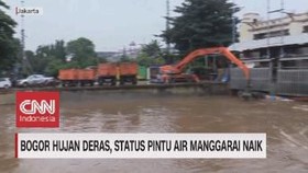VIDEO: Bogor Hujan Deras, Status Pintu Air Manggarai Naik