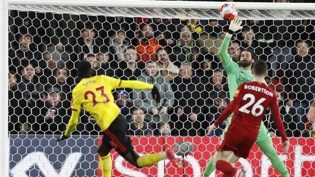Striker berusia 22 tahun milik Watford, Ismalia Sarr, merusak sederet statisik apik milik Liverpool di Liga Inggris musim ini.