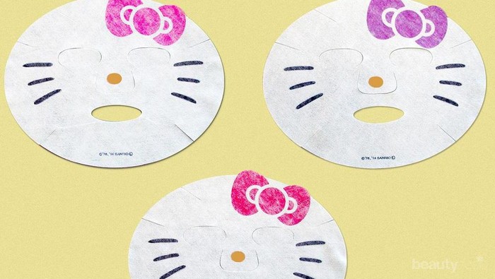 Hello Kitty Face Pack, Masker Wajah Kawaii & Meremajakan Kulit