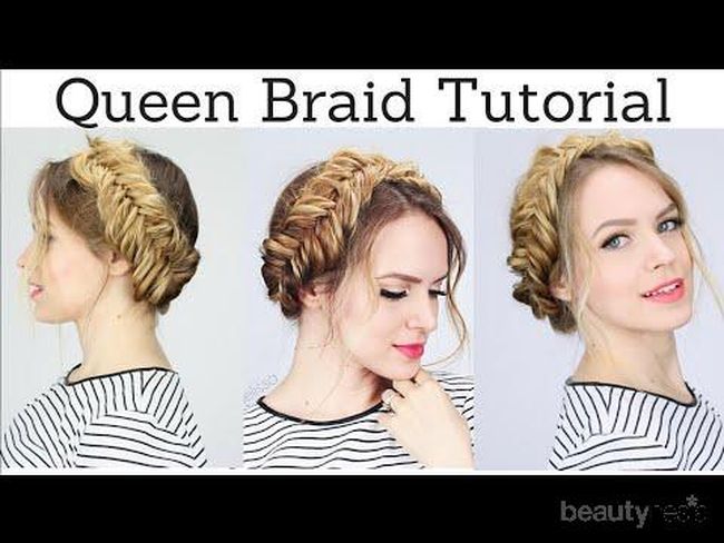  Gaya  Rambut  Crown Braid untuk ke  Pesta 