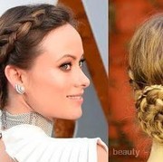 Tutorial Double Dutch Braided Bun Updo ala Olivia Wilde di Oscar 2016