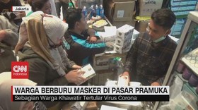 VIDEO: Warga Berburu Masker di Pasar Pramuka