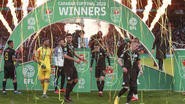FOTO: Manchester City Kembali Rebut Piala Liga