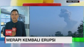 VIDEO: Merapi Kembali Erupsi, Bandara Adi Soemarmo Ditutup
