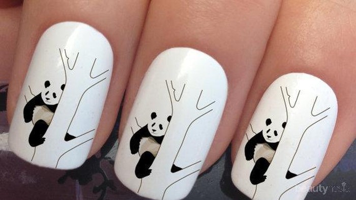 24 Kreasi  Nail Art Panda Part 2 