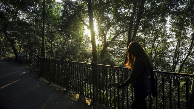 FOTO: Mendaki Bukit, Mengusir Galau Corona