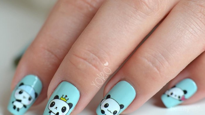 24 Kreasi Nail Art Panda (Part 3)