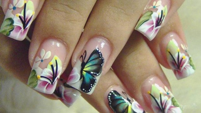 24 Kreasi Nail Art Kupu-Kupu (Part 1)