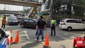 Jalan Rasuna Said Macet Imbas Kebakaran di Kantor Kemenkumham