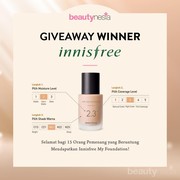 [GIVEAWAY ALERT] 15 Pemenang Beautynesia Giveaway Berhadiah My Foundation Innisfree Gratis
