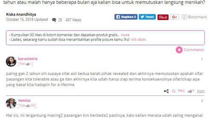[FORUM] Aku suka bacain komentar di forum Beautynesia, beberapa sangat solutif untuk masalah aku