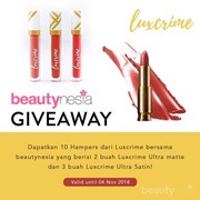 [GIVEAWAY ALERT] Tampil Sempurna dalam Hitungan Detik dengan Luxcrime Lipstick, Penasaran?