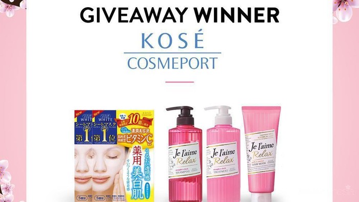 [GIVEAWAY ALERT] 10 Pemenang Giveaway Kose Cosmeport