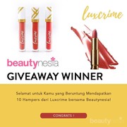 [GIVEAWAY ALERT] Mau Tahu Pemenang Giveaway Lipstick Luxcrime? Intip di Sini Ladies!