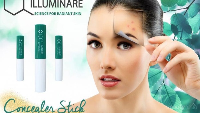 Illuminaire  Acne Defyer Concealer Stick, Menutupi Sempurna Noda Bekas Jerawat