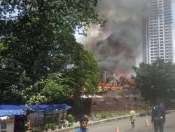 Penampakan Lapak-Asrama Polri di Jakarta Selatan yang Terbakar!