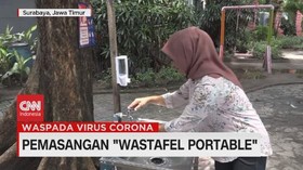 VIDEO: Cegah Corona, Pemkot Surabaya Pasang Wastafel Portable