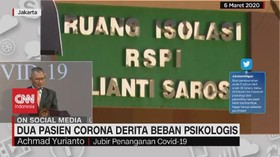 VIDEO: Pasien Corona Kasus 1 & 2 Hadapi Beban Psikologis