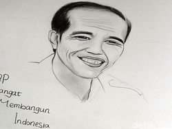 Terselip Pesan Dalam Sketsa Wajah yang Dibuat Febby untuk Jokowi