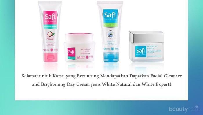 [GIVEAWAY ALERT] 10 Daftar Pemenang Giveaway Berhadiah Skincare Safi, Congratulation!