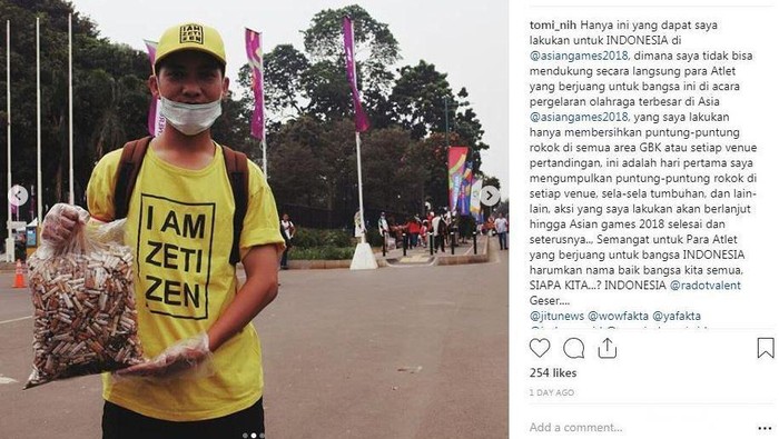 [FORUM] Gimana Menurut Kamu Soal Pria yang Pungut Puntung Rokok Selama Asian Games?